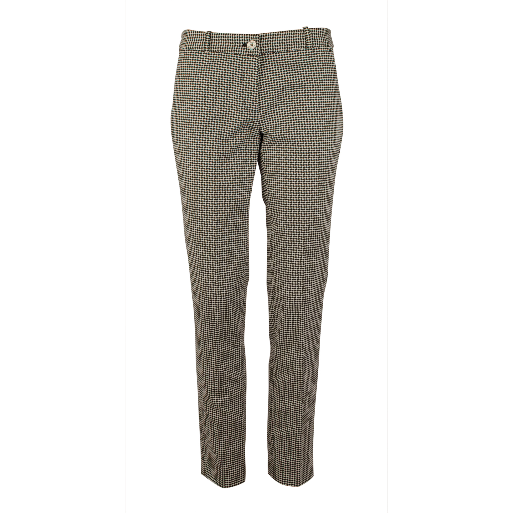 Nwt Michael Kors Women's Houndstooth Printed Stretch Skinny Pants Size 0 $110